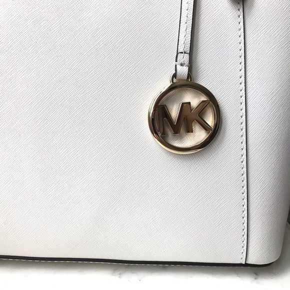 NWT Michael Kors Ciara LG EW TZ Tote Optic White - Picture 3 of 13